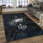 nfl philadelphia eagles football team logo rectangle area rug dark room pe02