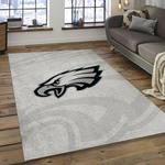 nfl philadelphia eagles football team logo rectangle area rug dark room pe04