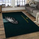 nfl philadelphia eagles football team logo rectangle area rug dark room pe06