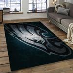 nfl philadelphia eagles football team logo rectangle area rug dark room pe10