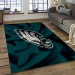 nfl philadelphia eagles football team logo rectangle area rug dark room pe12