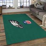 nfl philadelphia eagles football team logo rectangle area rug dark room pe13