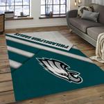 nfl philadelphia eagles football team logo rectangle area rug dark room pe15
