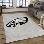 nfl philadelphia eagles football team logo rectangle area rug dark room pe22