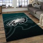 nfl philadelphia eagles football team logo rectangle area rug dark room pe23