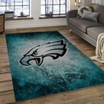 nfl philadelphia eagles football team logo rectangle area rug dark room pe24