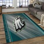nfl philadelphia eagles football team logo rectangle area rug dark room pe27