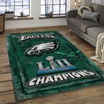 nfl philadelphia eagles football team logo rectangle area rug dark room pe33