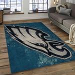 nfl philadelphia eagles football team logo rectangle area rug dark room pe36
