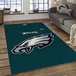 nfl philadelphia eagles football team logo rectangle area rug dark room pe40