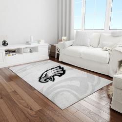 nfl philadelphia eagles football team logo rectangle area rug light room pe04