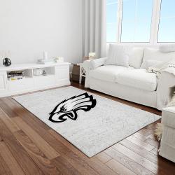 nfl philadelphia eagles football team logo rectangle area rug light room pe22
