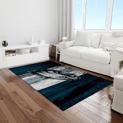 nfl philadelphia eagles football team logo rectangle area rug light room pe25