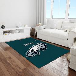 nfl philadelphia eagles football team logo rectangle area rug light room pe40