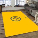 nfl pittsburgh steelers classic football team logo area rug dark room psf05