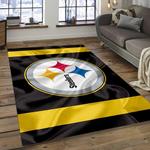 nfl pittsburgh steelers engaging football team logo area rug dark room psf09
