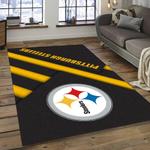 nfl pittsburgh steelers inspiring football team logo area rug dark room psf18