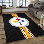 nfl pittsburgh steelers loyal football team logo area rug dark room psf15