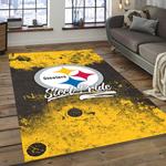 nfl pittsburgh steelers pride football team logo area rug dark room psf07