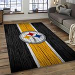 nfl pittsburgh steelers timeless football team logo area rug dark room psf17