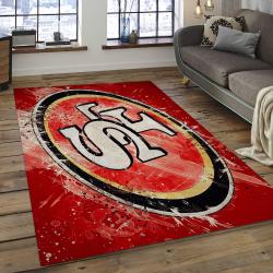 NFL San Francisco 49ers Rectangle Rug Personalized Non-Slip Carpet Gift For Football Fans SFS09
