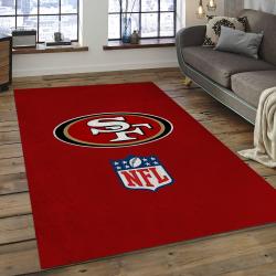 NFL San Francisco 49ers Rectangle Rug Personalized Non-Slip Carpet Gift For Football Fans SFS11