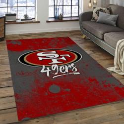 NFL San Francisco 49ers Rectangle Rug Personalized Non-Slip Carpet Gift For Football Fans SFS14
