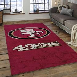 NFL San Francisco 49ers Rectangle Rug Personalized Non-Slip Carpet Gift For Football Fans SFS20