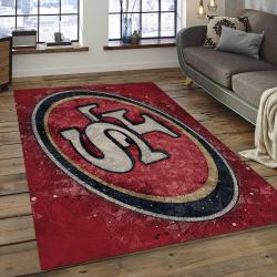 NFL San Francisco 49ers Rectangle Rug Personalized Non-Slip Carpet Gift For Football Fans SFS21