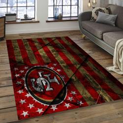 NFL San Francisco 49ers Rectangle Rug Personalized Non-Slip Carpet Gift For Football Fans SFS22