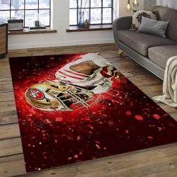 NFL San Francisco 49ers Rectangle Rug Personalized Non-Slip Carpet Gift For Football Fans SFS27