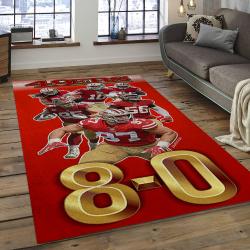 NFL San Francisco 49ers Rectangle Rug Personalized Non-Slip Carpet Gift For Football Fans SFS30