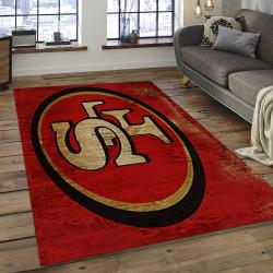 NFL San Francisco 49ers Rectangle Rug Personalized Non-Slip Carpet Gift For Football Fans SFS38