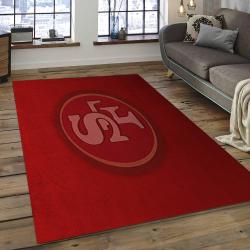 NFL San Francisco 49ers Rectangle Rug Personalized Non-Slip Carpet Gift For Football Fans SFS39