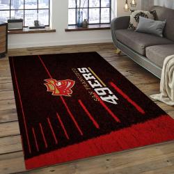 NFL San Francisco 49ers Rectangle Rug Personalized Non-Slip Carpet Gift For Football Fans SFS44