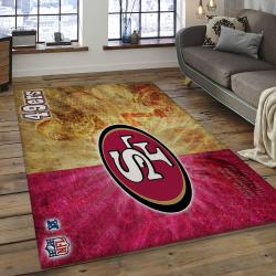 NFL San Francisco 49ers Rectangle Rug Personalized Non-Slip Carpet Gift For Football Fans SFS45