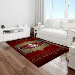 nfl san francisco 49ers football team logo rectangle area light room sfs16