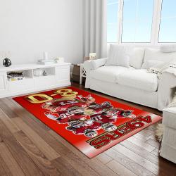 nfl san francisco 49ers football team logo rectangle area light room sfs30