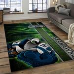 nfl seattle seahawks football team logo rectangle area rug dark room ss01
