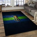 nfl seattle seahawks football team logo rectangle area rug dark room ss02