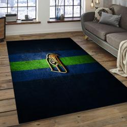 NFL Seattle Seahawks Rectangle Rug Personalized Non-Slip Carpet Gift For Football Fans SS02