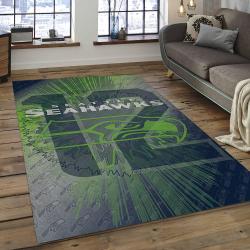 NFL Seattle Seahawks Rectangle Rug Personalized Non-Slip Carpet Gift For Football Fans SS03