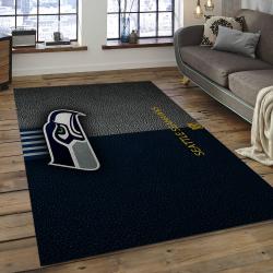 NFL Seattle Seahawks Rectangle Rug Personalized Non-Slip Carpet Gift For Football Fans SS04