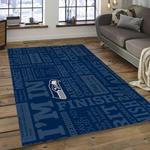 nfl seattle seahawks football team logo rectangle area rug dark room ss08
