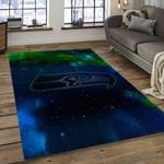 nfl seattle seahawks football team logo rectangle area rug dark room ss09
