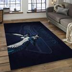 nfl seattle seahawks football team logo rectangle area rug dark room ss12