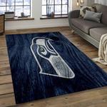 nfl seattle seahawks football team logo rectangle area rug dark room ss16