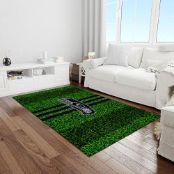 nfl seattle seahawks football team logo rectangle area rug light room ss10