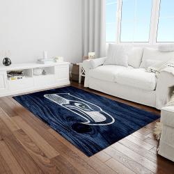 nfl seattle seahawks football team logo rectangle area rug light room ss16