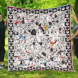 101 Dalmatians Quilt Blanket – Cute Puppy Throw for Disney Fans & Kids Gift - DN3
